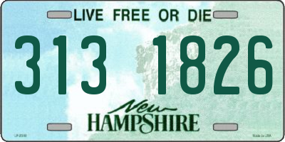 NH license plate 3131826