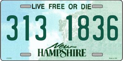 NH license plate 3131836