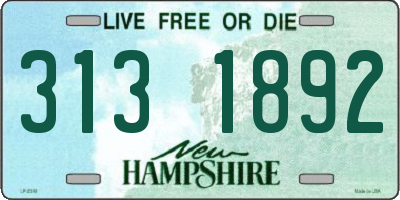 NH license plate 3131892