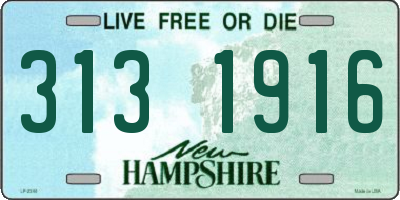 NH license plate 3131916