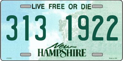 NH license plate 3131922