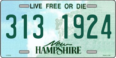 NH license plate 3131924