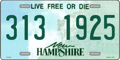 NH license plate 3131925