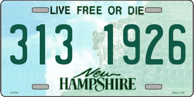 NH license plate 3131926