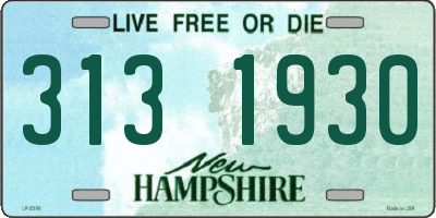 NH license plate 3131930
