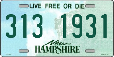NH license plate 3131931