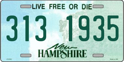 NH license plate 3131935