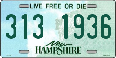 NH license plate 3131936