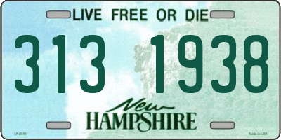 NH license plate 3131938