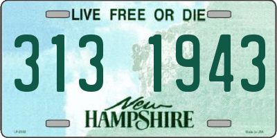 NH license plate 3131943