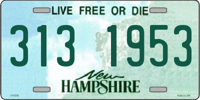 NH license plate 3131953