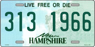NH license plate 3131966