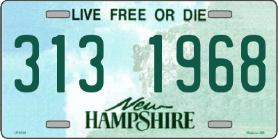 NH license plate 3131968