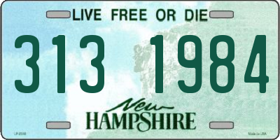 NH license plate 3131984