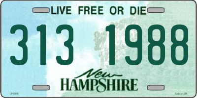 NH license plate 3131988