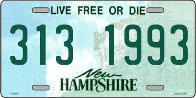 NH license plate 3131993