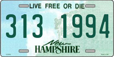 NH license plate 3131994