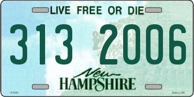 NH license plate 3132006