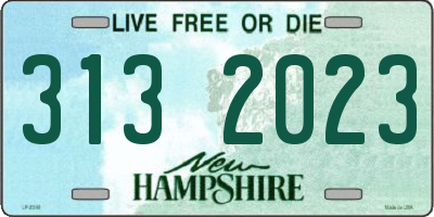 NH license plate 3132023