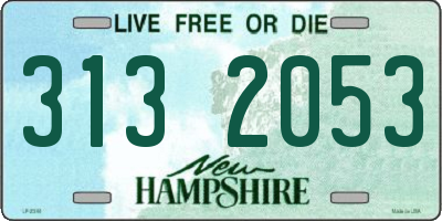 NH license plate 3132053