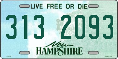 NH license plate 3132093