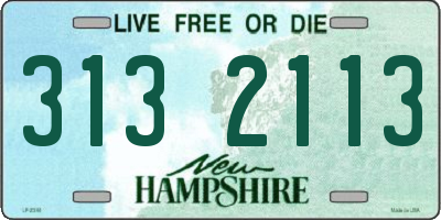 NH license plate 3132113