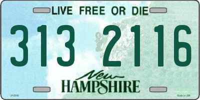 NH license plate 3132116