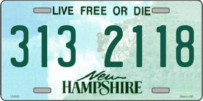 NH license plate 3132118