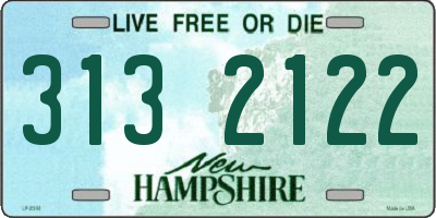 NH license plate 3132122