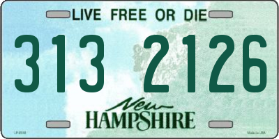 NH license plate 3132126