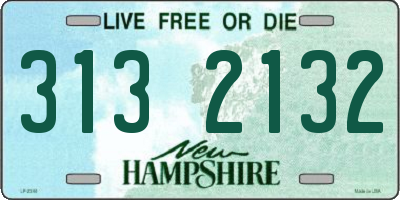 NH license plate 3132132