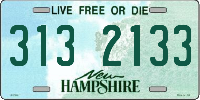 NH license plate 3132133