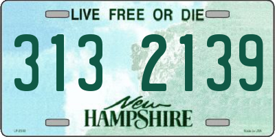 NH license plate 3132139