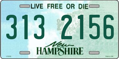 NH license plate 3132156