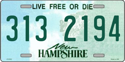 NH license plate 3132194
