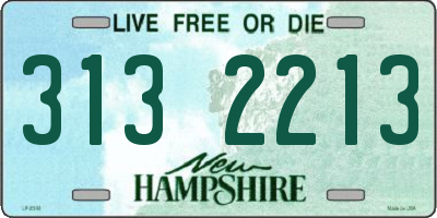 NH license plate 3132213