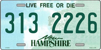 NH license plate 3132226
