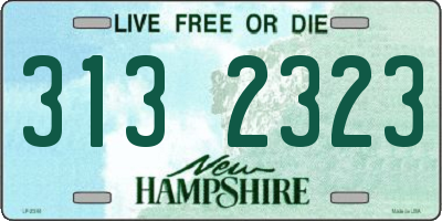 NH license plate 3132323