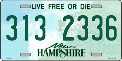 NH license plate 3132336