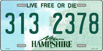NH license plate 3132378