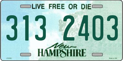NH license plate 3132403