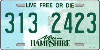 NH license plate 3132423