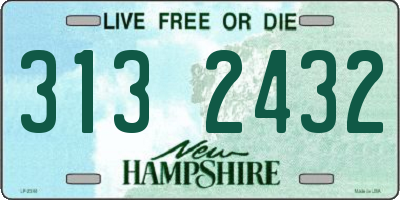 NH license plate 3132432