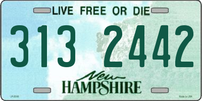 NH license plate 3132442