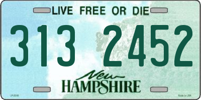 NH license plate 3132452