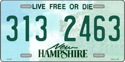 NH license plate 3132463