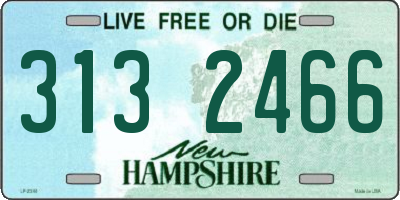 NH license plate 3132466