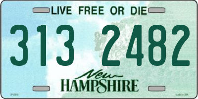 NH license plate 3132482