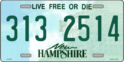 NH license plate 3132514
