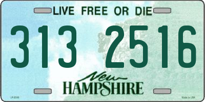 NH license plate 3132516